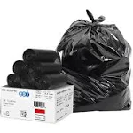 EDI Black Trash Can Liners, 45-Gallon Capacity (48" x 40", 16-Micron) (200 Count)