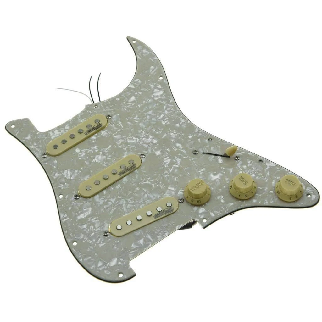 KAISH Aged Pearl Loaded Electric Guitar Pickguard Prewired Pickguard with ...