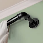 Rod Desyne 1 inch Blackout Curtain Rod 84-120 inch - Black