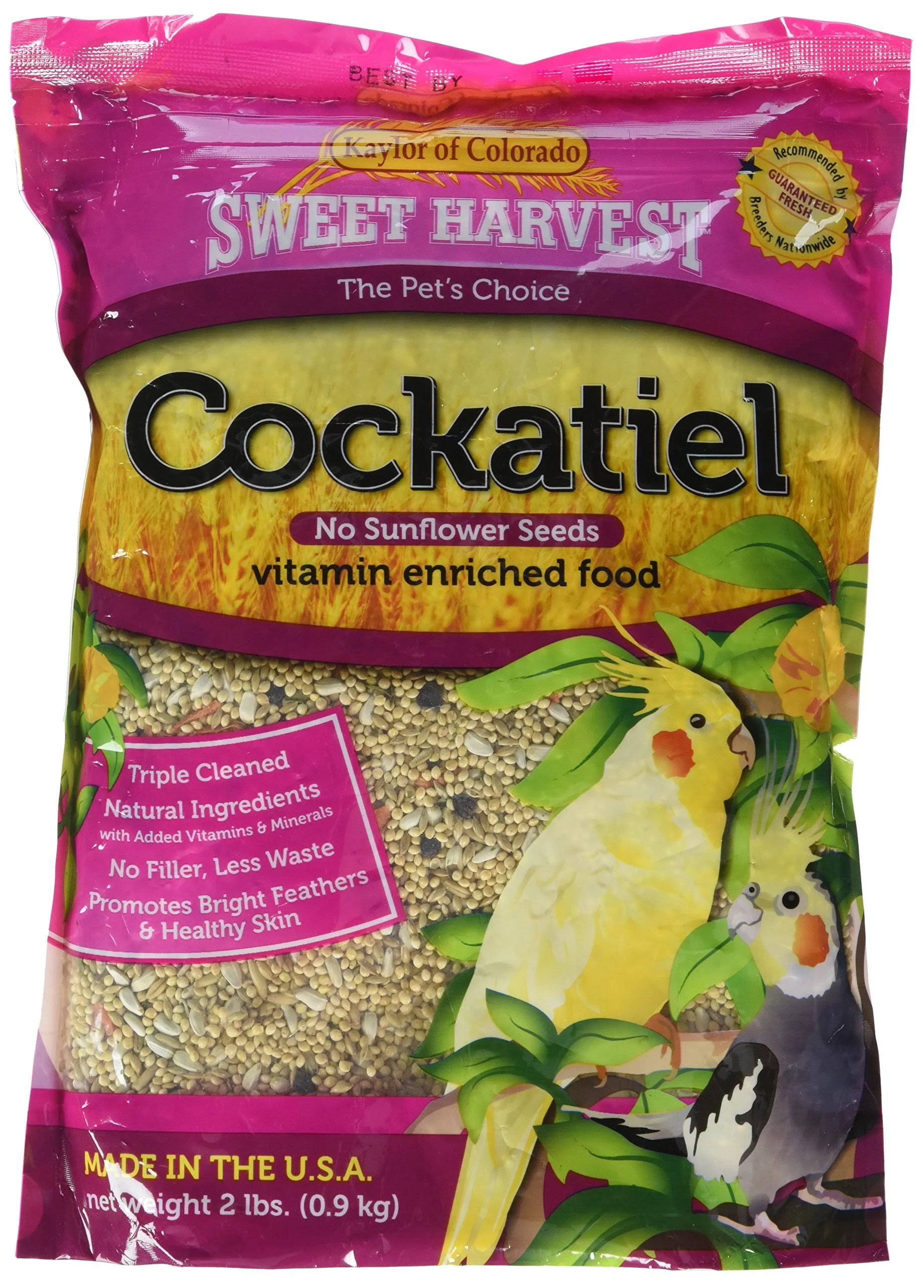 Kaylor of Colorado Sweet Harvest Cockatiel Without Sunflower Seeds Food 2 lbs