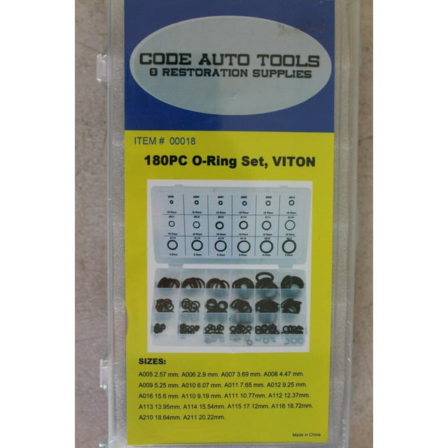 Viton O Ring Kit, 180 pc. # 18