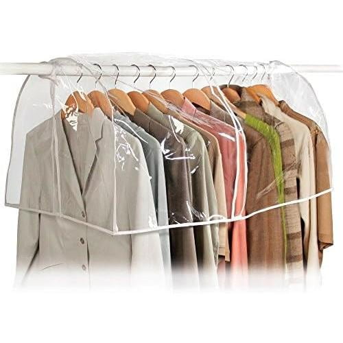 Richards Homewares - Clear Vinyl Storage Closet Garment Cover, 36"x22"x18"