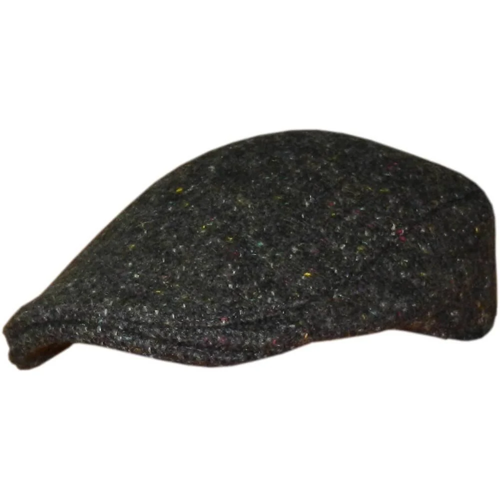 Hanna Hats Men's Hanna Tweed Flat Cap for Men- Gray, Large