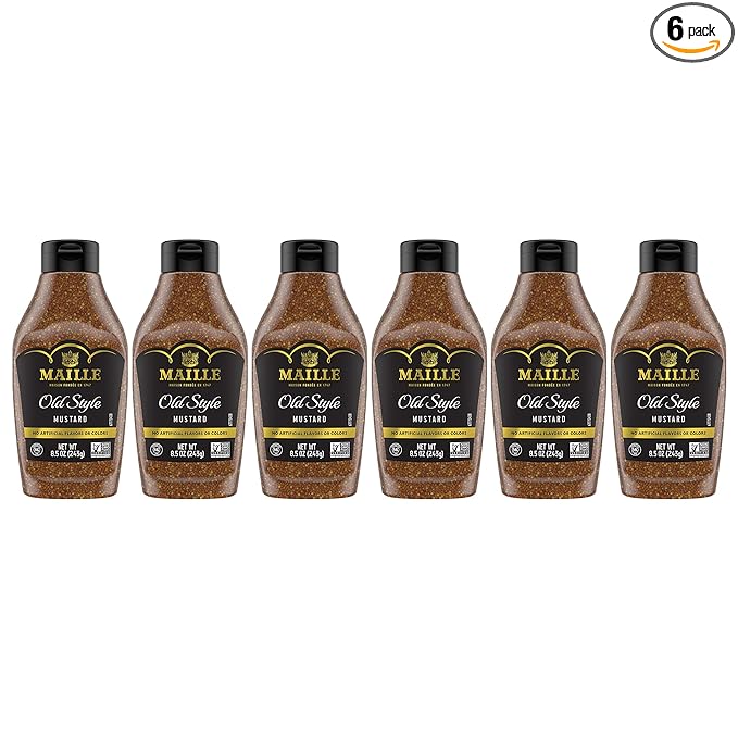 Maille Mustard Old Style Squeeze 8.5 Oz, Pack Of 6