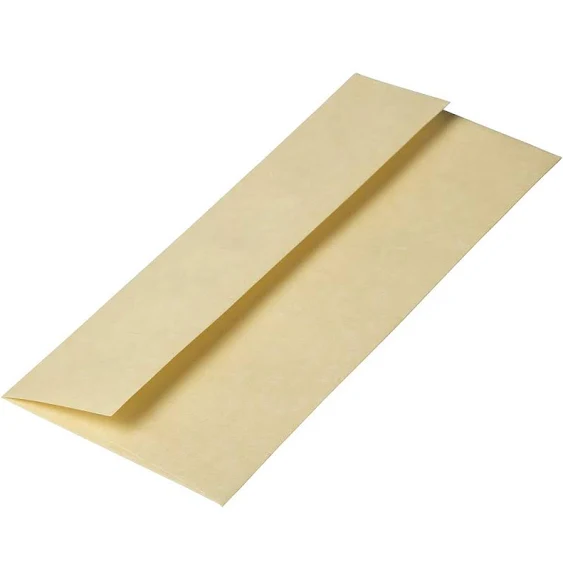 JAM PAPER #10 Business Parchment Envelopes - 4 1/8 x 9 1/2 - Antique Gold Recycled - 50/Pack