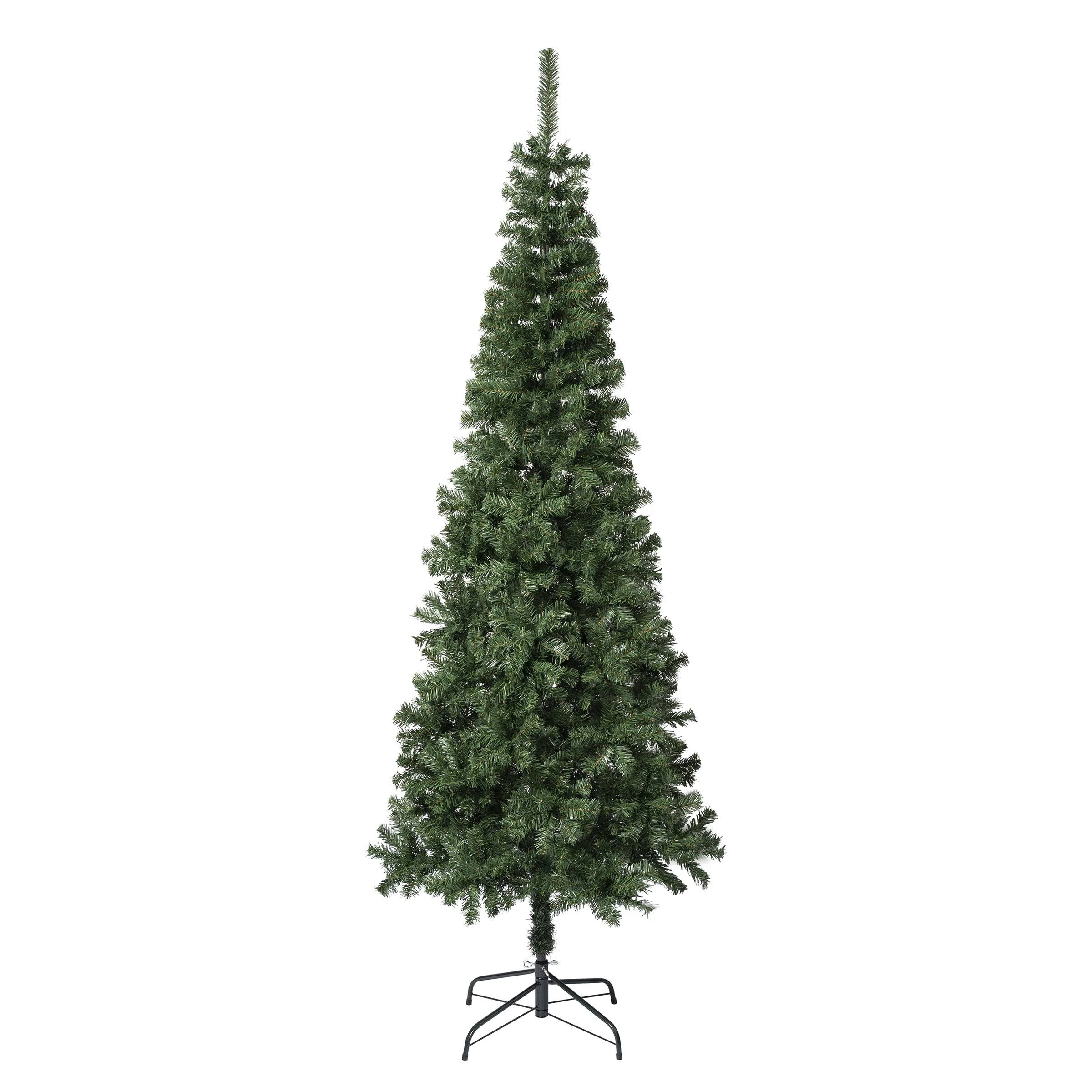 National Tree Company First Traditions 7.5' Unlit Slim Linden Spruce Artificial Christmas Tree