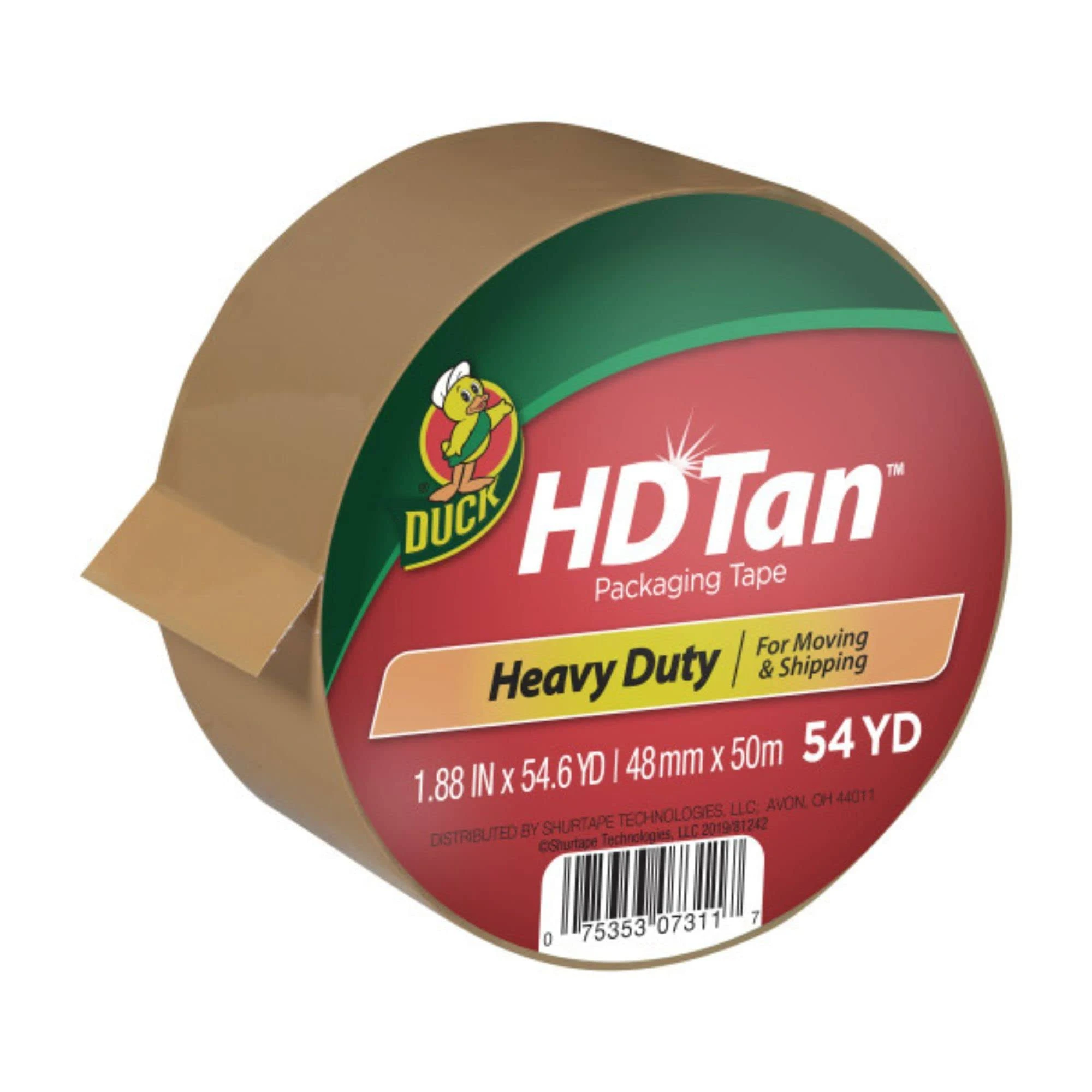 Duck Brand Tan Heavy Duty Packaging Tape, 1.88 in. x 54.6 yd.