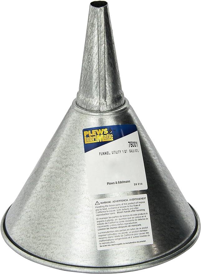 FUNNEL 7IN. DIA. 1 QUART GALV. STEEL Plews Edelmann 75-001