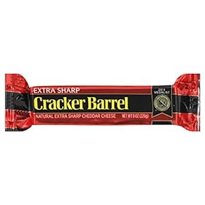 Cracker Barrel Extra Sharp Yellow Cheddar Cheese 8 oz (Pack of 3)