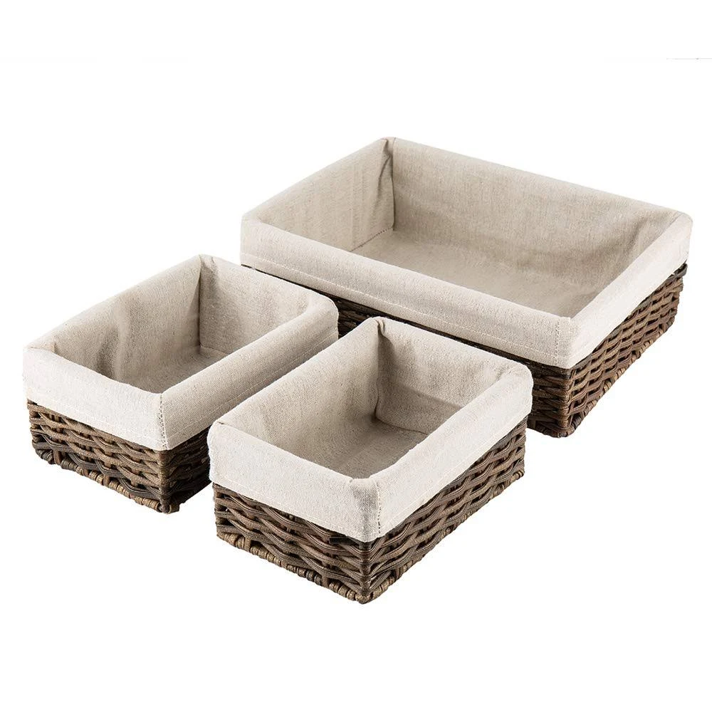 Hosroome Handmade Storage Basket Wicker Baskets for Organizing Shelf Baskets Wov