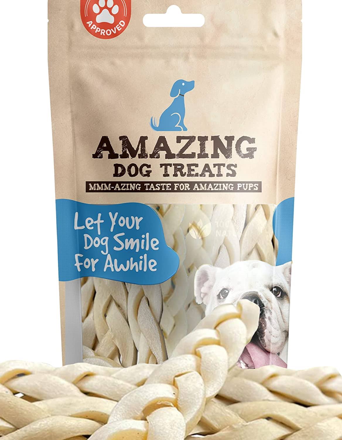 Amazing Dog Treats - 6" Beef Cheek Braids