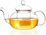 Small Glass Teapot with Infuser,Tea Pot Stovetop Safe Blooming and Tea Maker Set