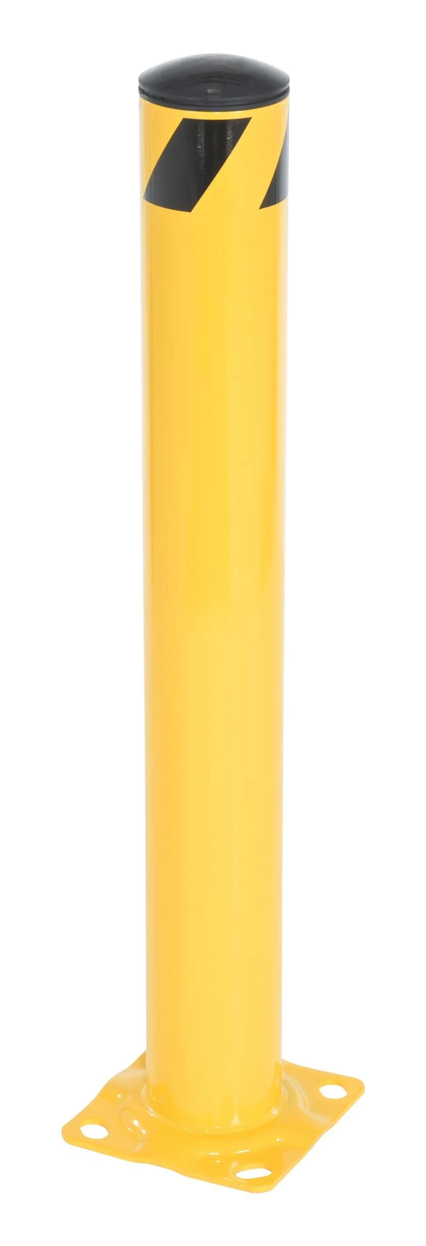 Vestil BOL-36-4.5 Yellow Powder Coat Pipe Safety Bollard, Steel, 4-1/2" OD, 36" Height