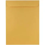 Jam Paper 9 x 12 Open End Catalog Premium Envelopes - Brown Kraft Manila - 50/Pack