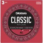 D'Addario Classical Guitar Strings - Classic Nylon Guitar Strings - EJ27N 1/2 - Guitalele Strings - Silver Plated Wrap, Nylon Core, 1/2 Clear Student Nylon Trebles - Normal Tension 1/2 Scale, 1-Pack