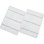 Checkered Chef Cooling Rack for Cooking and Baking - 10" x 15" Set of 2 Stainless Steel, Oven Safe Grid Wire Cookie Cooling Racks