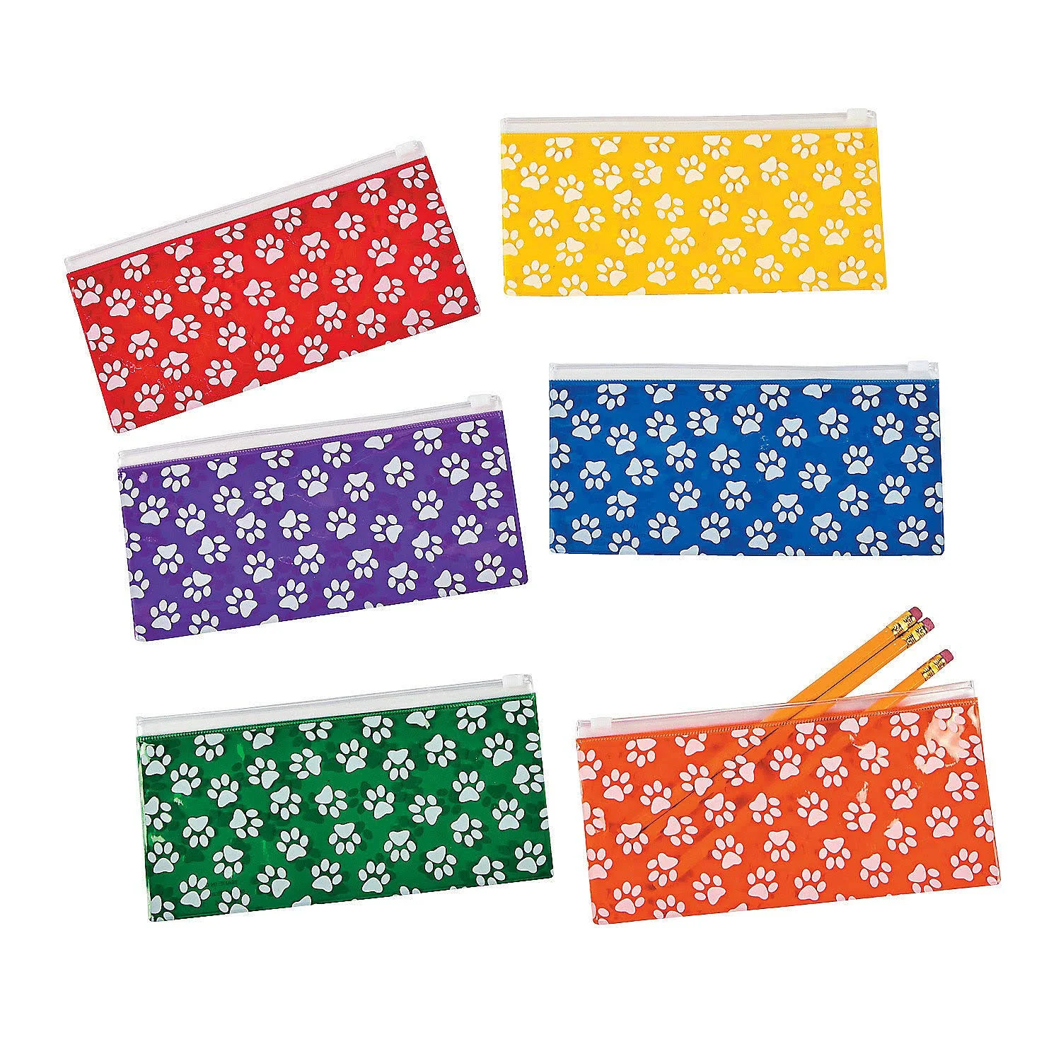 Fun Express Paw Print Pencil Cases