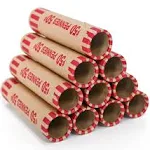 L LIKED 100 PCS Preformed Coin Wrappers Rolls-Pennies