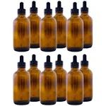 GreenHealth Amber Glass Bottle 4oz with Dropper(12 Pack)