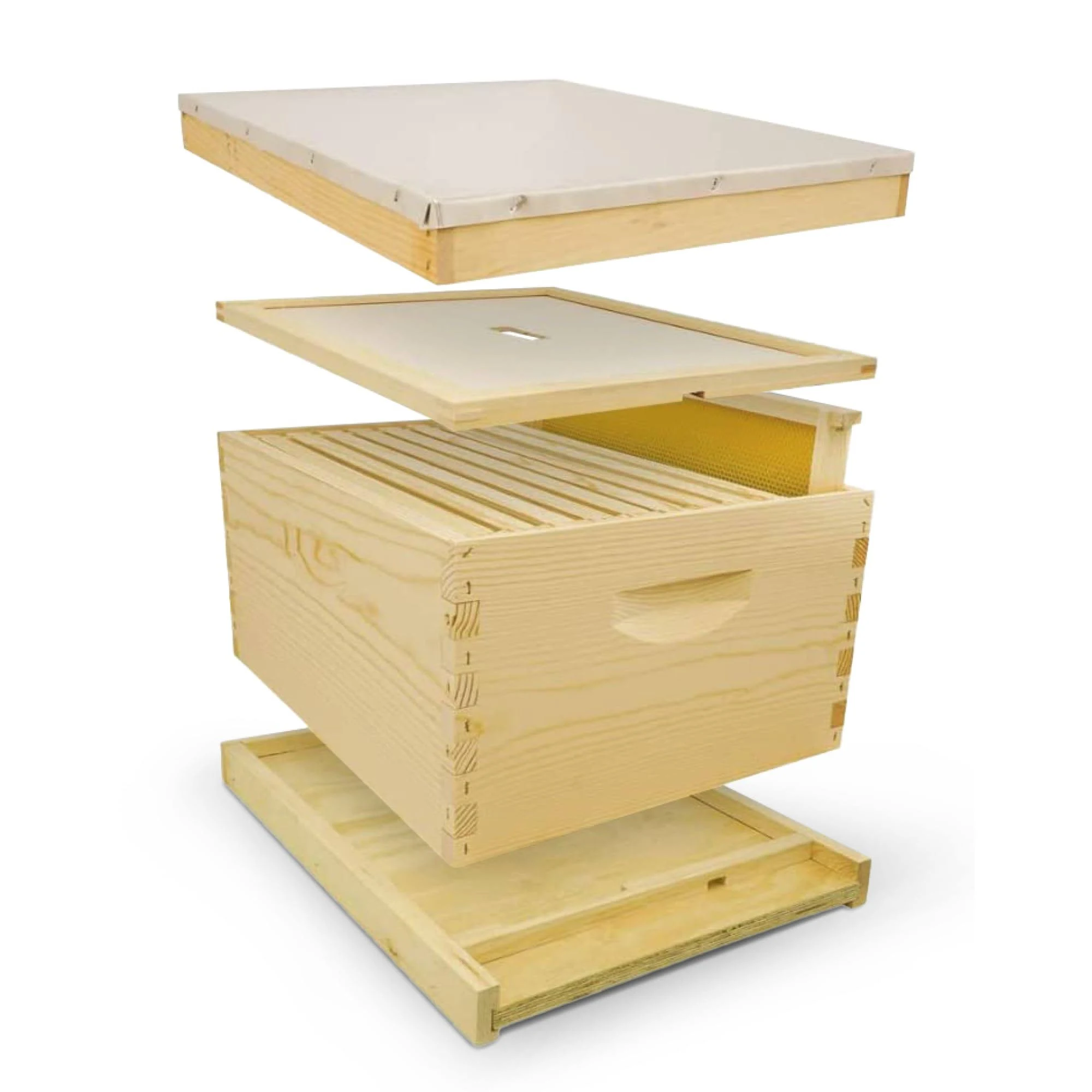 Mann Lake Unassembled Complete Bee Hive Box with Foundation