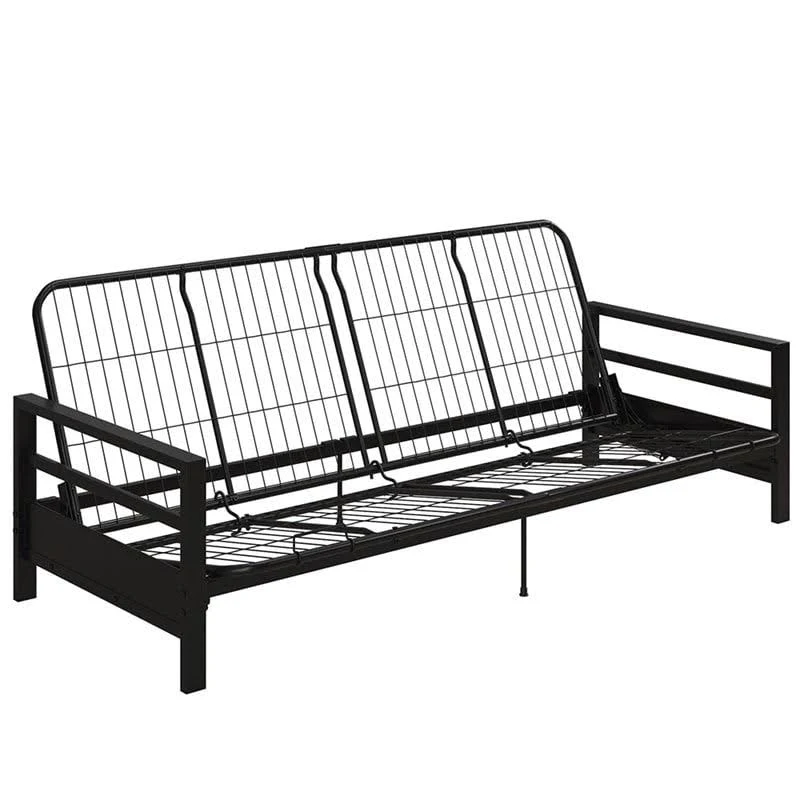 Mabel Metal Futon Frame, Black Metal