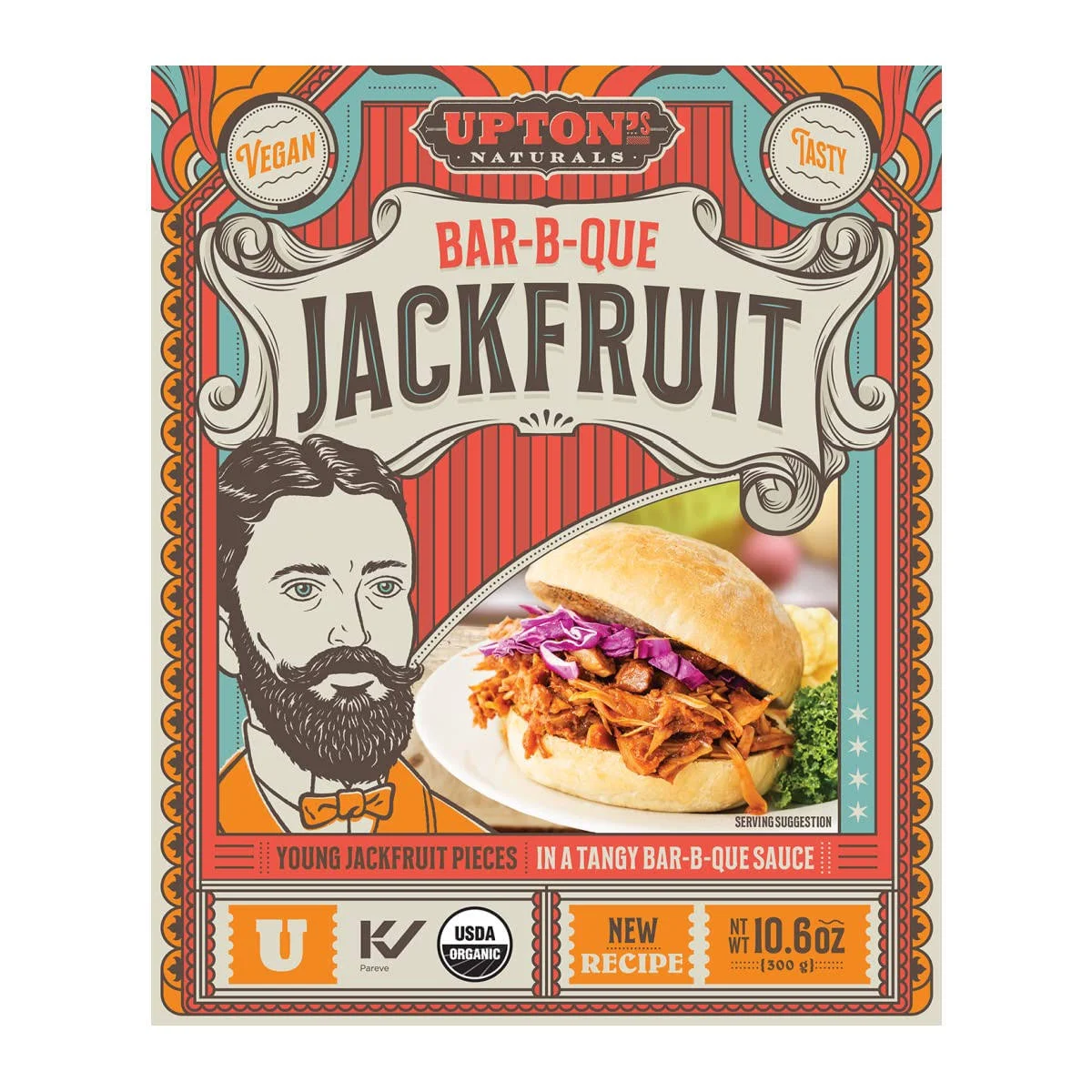 Upton's Naturals Barbecue Jackfruit 10.6 Ounce Size - 10 per Case.