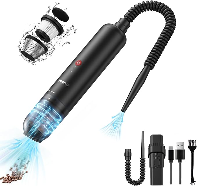 RUBOT Handy Cleaner, Car Vacuum Cleaner, 16,000 Pa, Strong Suction, Tabletop ...