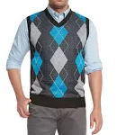 True Rock Men s Argyle V-Neck Sweater Vest (Purple/Blk/Gray X-Large)