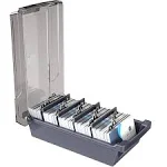 MaxGear Business Card Holder Box Business Card File Card Storage Box Organizer Large Capacity for 500 2.2" x 3.6" Cards Index