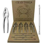 Smedley and York Crab and Lobster Crackers and Picks Four Guest Set Nautical Crab Board Box I