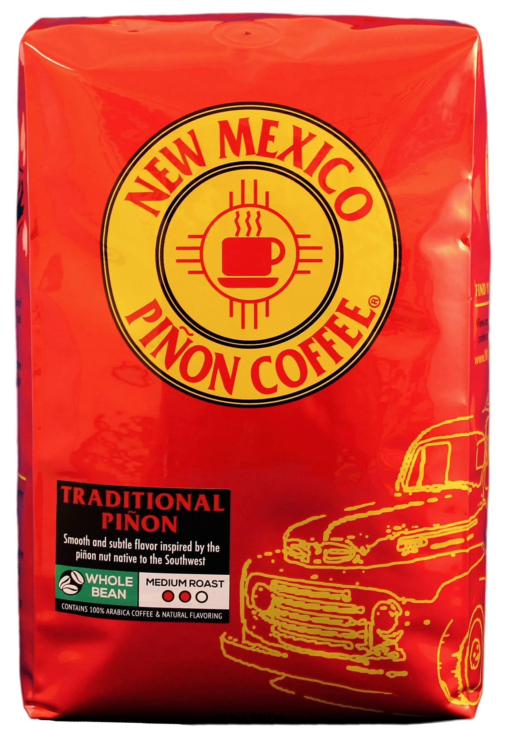 Naturally Flavored Coffee traditional Piฑon Whole Bean 2 Pound