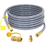 1/2&#034; ID Natural Gas Hose (24 Feet), Low Pressure Propane Quick Disconnect Hose