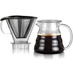 Bodum Melior Manual Drip Coffee Maker Stainless Steel Filter Glass Pot MINT