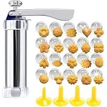 Suuker Cookie Press Cookie Press Gun Aluminum Alloy with 4 Piping Tips and 20...