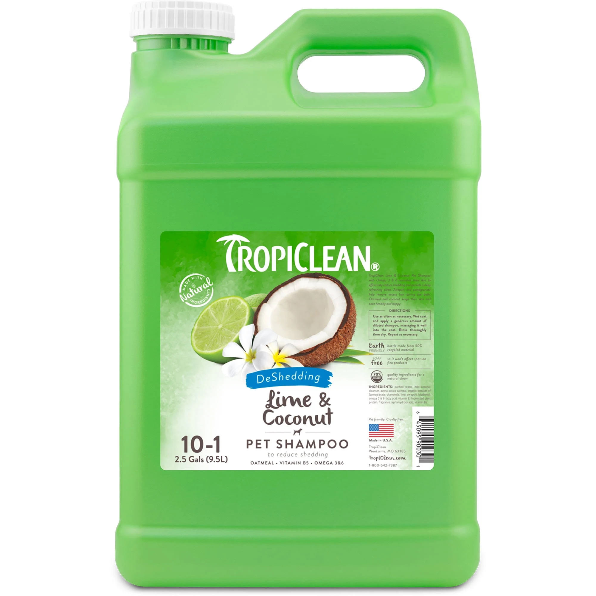 TropiClean Deshedding Lime & Coconut Shampoo