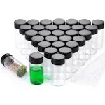 20ml Clear Small Glass Vials 30pcs with Screw Caps(30pcs)