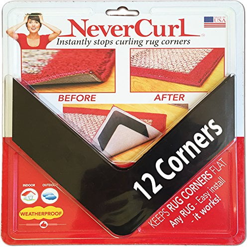 NeverCurl Instantly Stops Corner Curling Rug