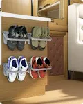 Baffect Hanging Shoe Organizer 4 Pieces,Shoe Holder Foldable Wall Mounted Shoe Rack Hanging Shelf for Shoes Storage Rack