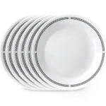 Corelle 6-Piece 6.75 Appetizer Round Plates, Vitrelle Triple Layer Glass, Lightweight Round Plates, Dessert Plates, Chip and Scratch Resistant,