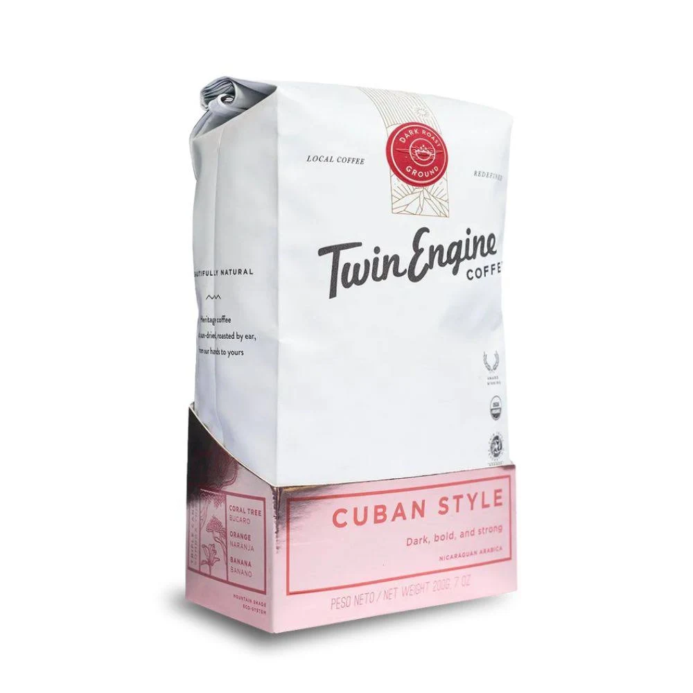 Twin Engine Coffee Organic Ground Cuban Style Coffee