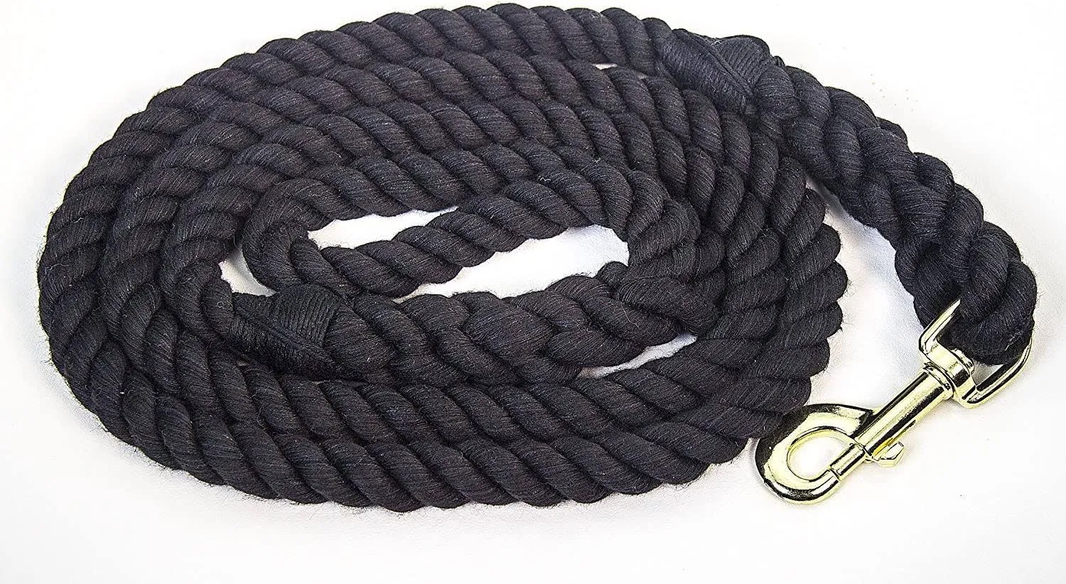 Ravenox Fms Cotton Rope Leash Lead | 1/2-inch x 6 Foot for Medium or Large Dogs & Pets (Grey)| Handmade in The USA with 100% American Made Rope | Custom Colors, Heavy Duty Hardware