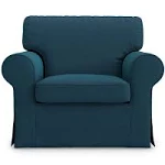 FMCTL Ektorp Chair Cover Replacement for IKEA Ektorp Chair Slipcover, Ektorp Couch Cover,Ektorp Armchair Cover Only(Dark Ocean)