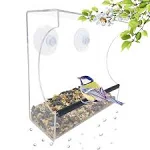 Clear Window Bird Feeder - Window Bird Feeders for Outside Window Bird Feeder...