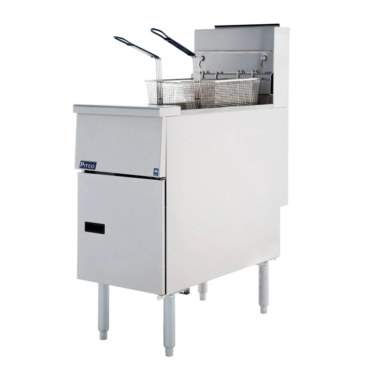 Pitco® Liquid Propane 40-50 lb. Stainless Steel Floor Fryer - 110,000 BTU