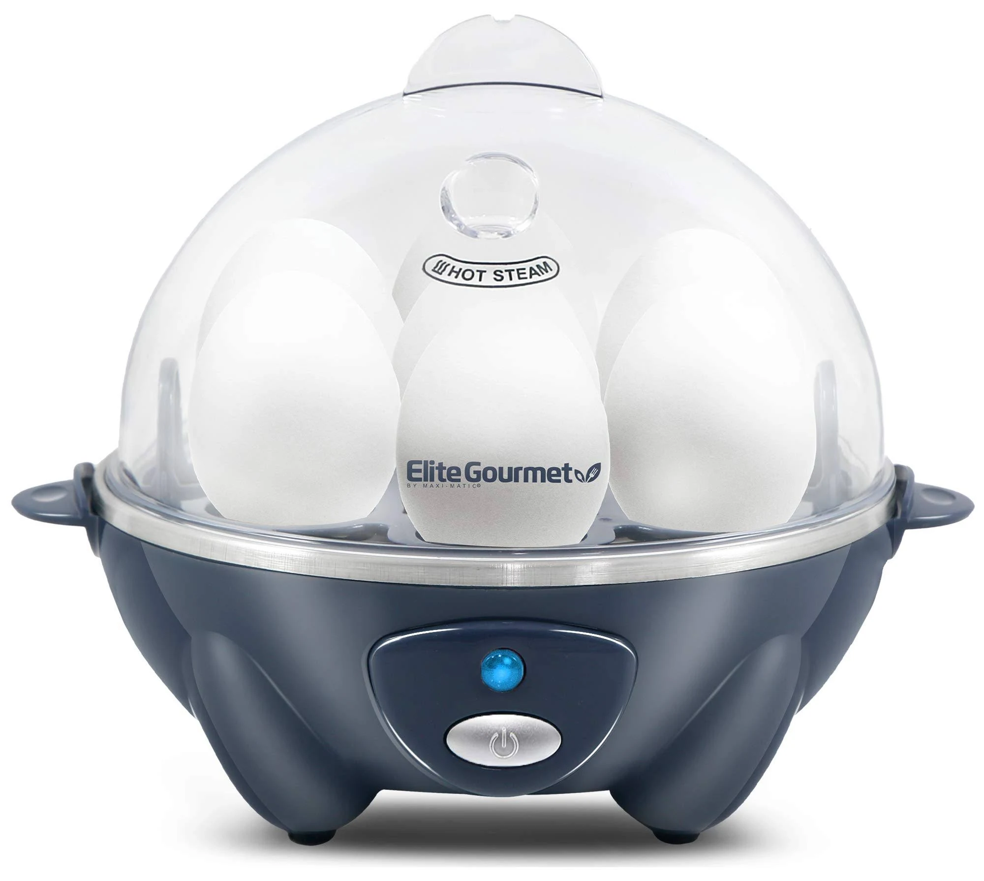 EGC007BG Rapid Egg Cooker, 7 Easy-To-Peel, Hard, Medium, Soft Boiled Eggs, Po...