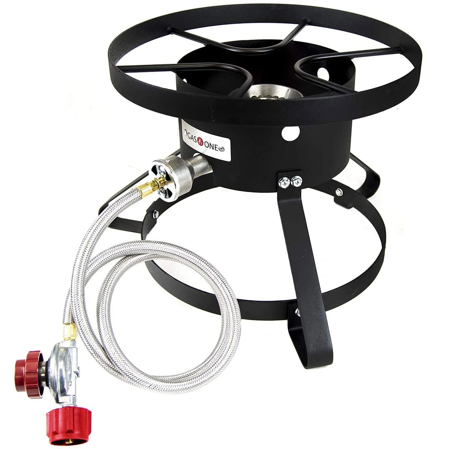 Gasone B-5150 Outdoor Cooker-14.5" Wide with Steel Braided Hose Propane Burner High Pressure