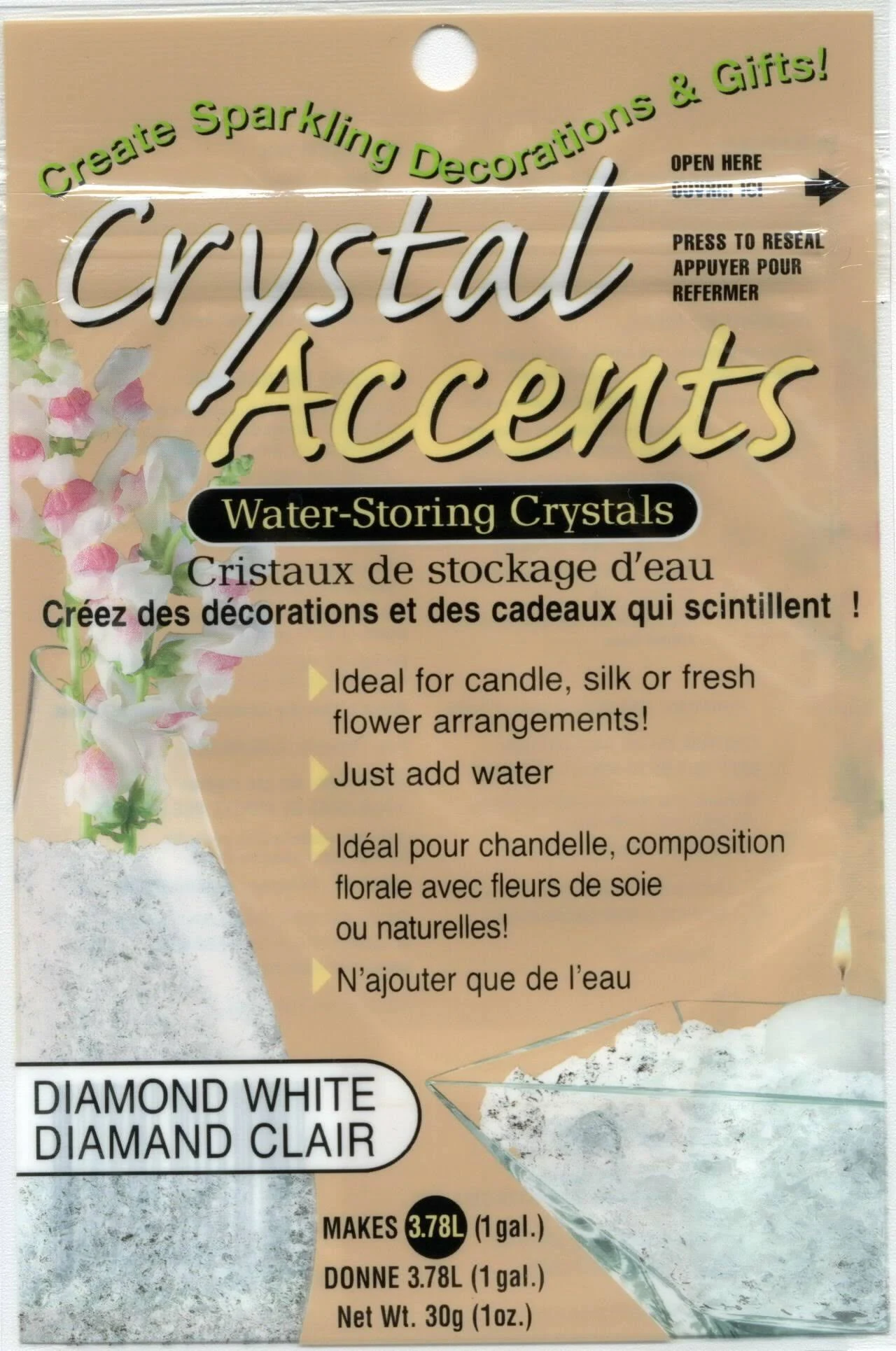 JRM Chemical Crystal Accents Diamond White 1 oz Bag