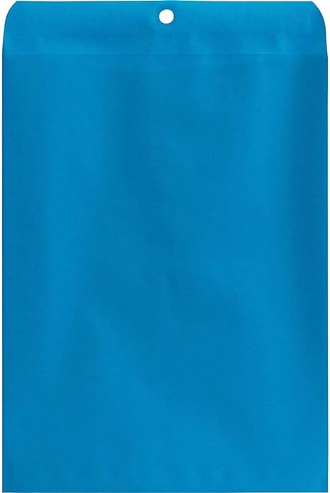 Quality Park 38737 Fashion Color Clasp Envelope, 9 x 12, 28lb, Blue, 10/Pack