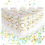 20 Pack Rainbow Confetti Shakers, Party Confetti Bulk Pack for Wedding, Bridal Shower, Graduation