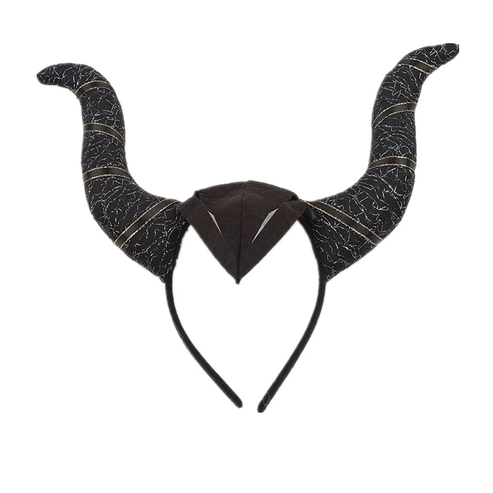 AVMBC Halloween Horn Headband Gothic Ox Horn Headband Demon Hair Hoop Halloween ...